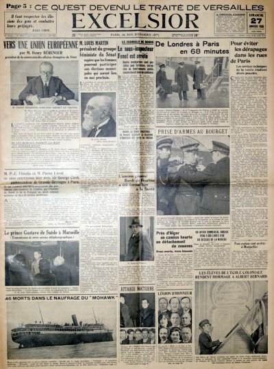Exemple de cadeau avec des journaux de l'année 1935
