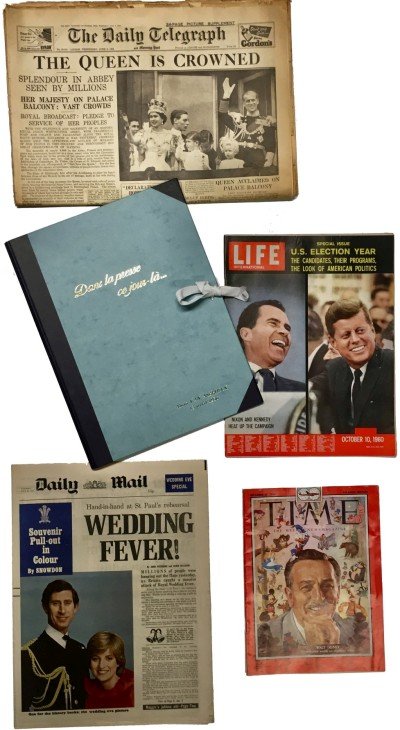 genuine newspapers with the retro folder