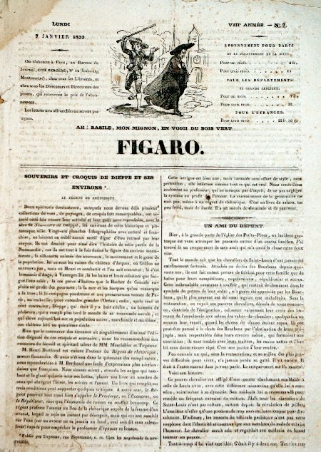 journal Figaro Souvenirs et croquis de Dieppe et ses environs.