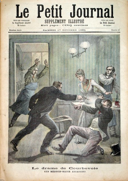 journal Le petit journal illustré Le drame de Courbevoie. (Un médecin-Major assassin).