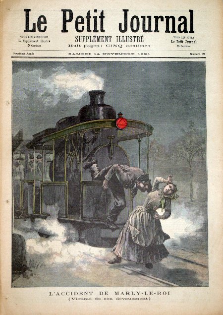 journal Le petit journal illustré L'accident de Marly-Le-Roi. (Victime de son dévouement).