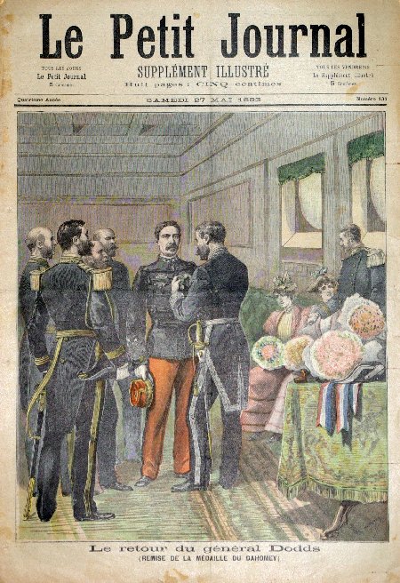 journal Le petit journal illustré Le retour du Général Dodds. (Remise de la médaille du Dahomey).