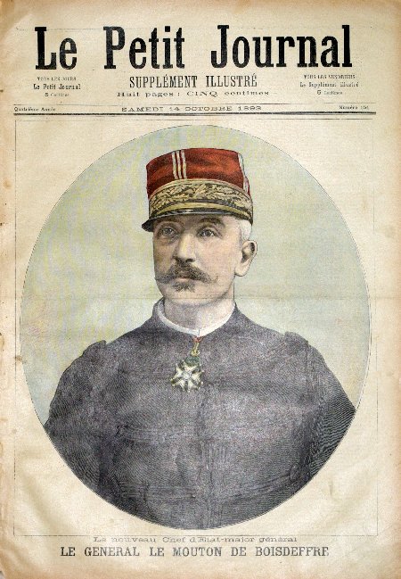 journal Le petit journal illustré Le nouveau Chef d'Etat-Major Général. Le Général Le Mouton de Boisdeffre.
