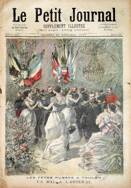 journal Le petit journal illustré Les fêtes russes à Toulon. Un bal à l'Arsenal.