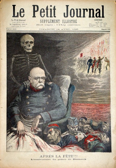 journal Le petit journal illustré Après la fête!!! L'anniversaire du Prince de Bismarck.