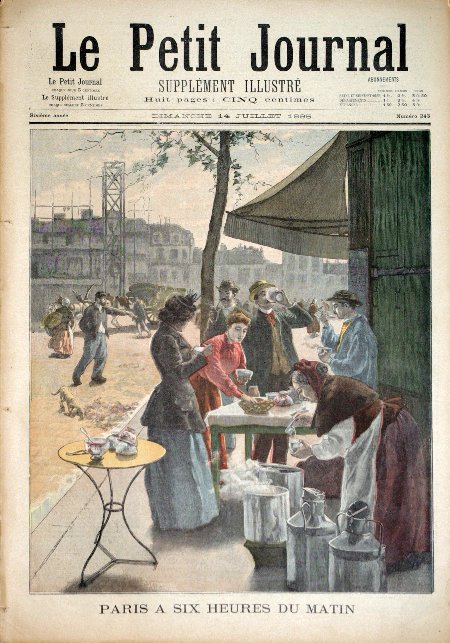 journal Le petit journal illustré Paris à six heures du matin.