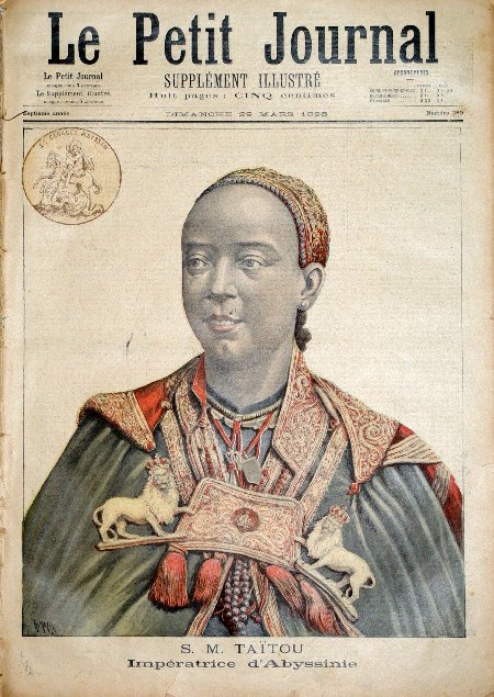 journal Le petit journal illustré S.M. Taïtou. Impératrice d'Abyssinie.