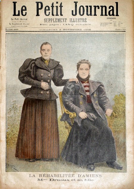 journal Le petit journal illustré La réhabilitée d'Amiens. Mme Druaux et sa fille.