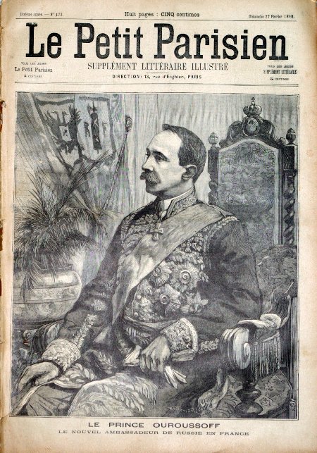 journal Le petit Parisien illustré Le Prince Ouroussoff. Le nouvel ambassadeur de Russie en France.