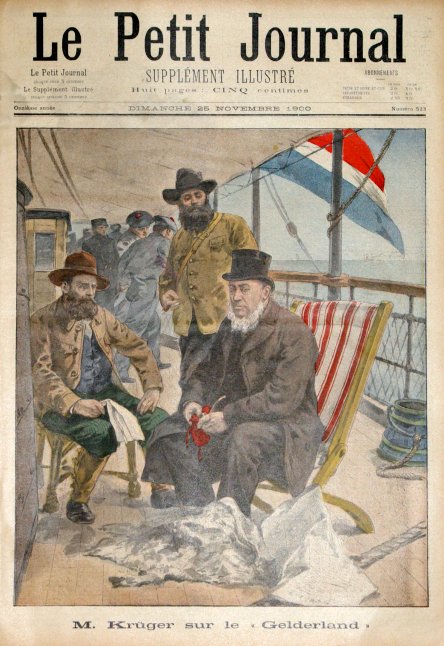 journal Le petit journal illustré M. Krüger sur le 'Gelderland'.
