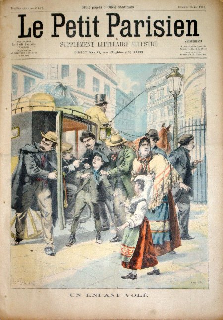 journal Le petit Parisien illustré Un enfant volé.