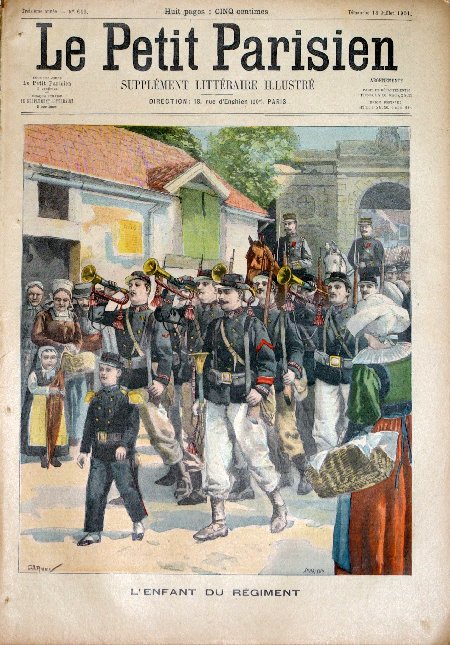 journal Le petit Parisien illustré L'enfant du régiment.