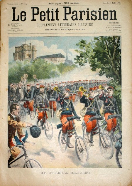 journal Le petit Parisien illustré Les cyclistes militaires.
