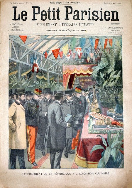 journal Le petit Parisien illustré Le Président de la République à l'exposition culinaire.