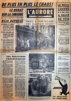 L'Aurore du 21 mai 1968