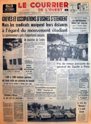 Le courrier de l'Ouest du 18 mai 1968