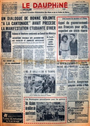 Le Dauphiné du 9 mai 1968