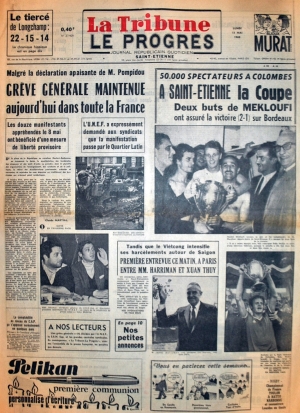 La Tribune - Le Progrès du 13 mai 1968