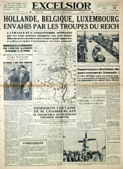 Exemple de cadeau avec des journaux de l'année 1940