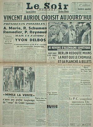 Exemple de cadeau avec des journaux de l'année 1948