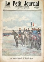 La revue de Vincennes. Le Général Saussier et son Etat-Major.