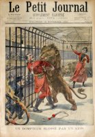 Un dompteur blessé par un lion.