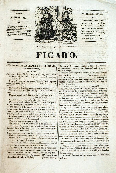 journal Figaro Une séance de la Chambre des Communes à Westminster.