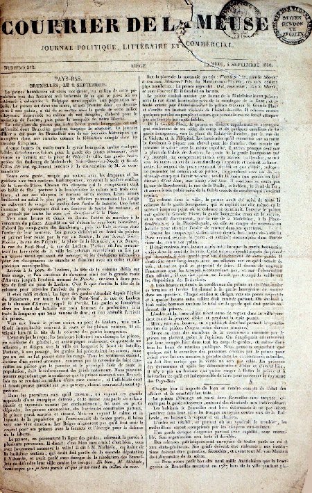 journal Courrier de la Meuse Réception du Prince par la garde bourgeoise.