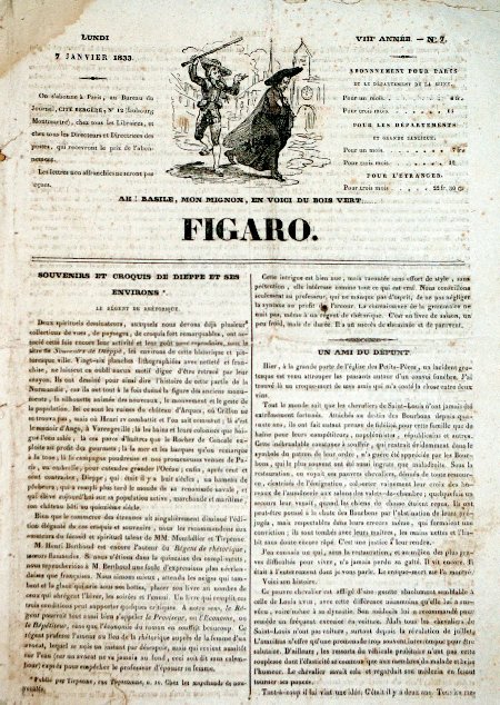 journal Figaro Souvenirs et croquis de Dieppe et ses environs.