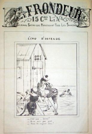 journal Le Frondeur Echo d'ostende. – C'est nous, baron!  –Je ne suis pas prèt... –Nous le voyons bien!