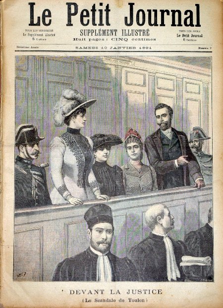 journal Le petit journal illustré Devant la justice. (Le scandale de Toulon).