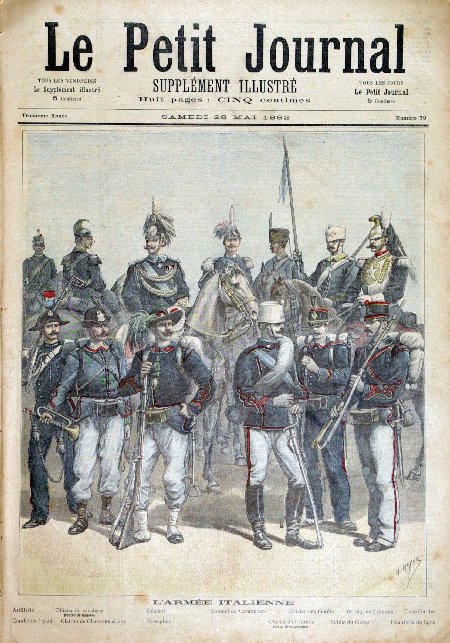 journal Le petit journal illustré L'armée italienne.