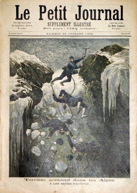 journal Le petit journal illustré Terrible accident dans les Alpes à 3800 mètres d'altitude.