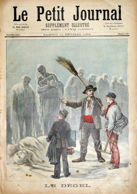 journal Le petit journal illustré Le dégel.