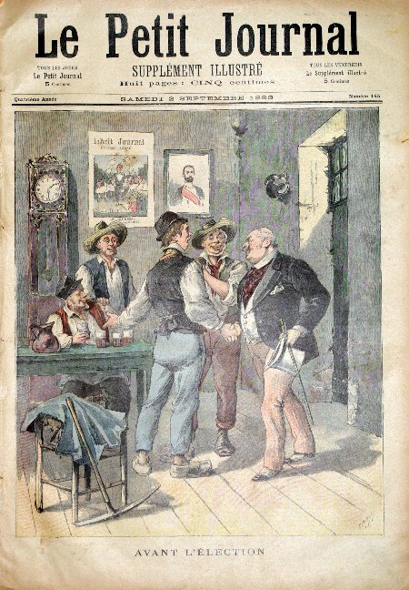 journal Le petit journal illustré Avant l'élection.