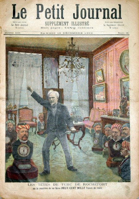 journal Le petit journal illustré Les têtes de turc de Rochefort ou la manière de se faire deux cent mille francs de rente.