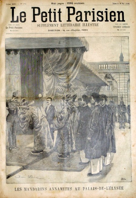 journal Le petit Parisien illustré Les Mandarins Annamites au Palais-de-l'Elysée.