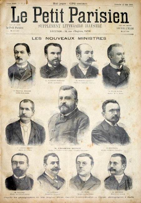 journal Le petit Parisien illustré Les nouveaux ministres.