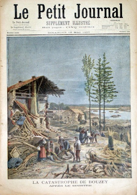 journal Le petit journal illustré La catastrophe de Bouzey. Après le sinistre.