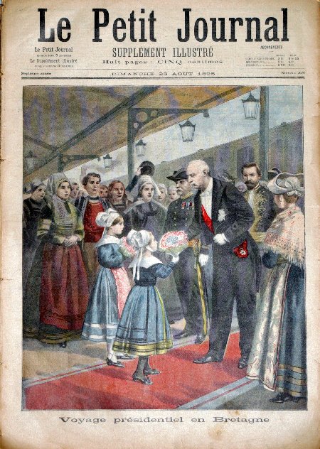 journal Le petit journal illustré Voyage Présidentiel en Bretagne.