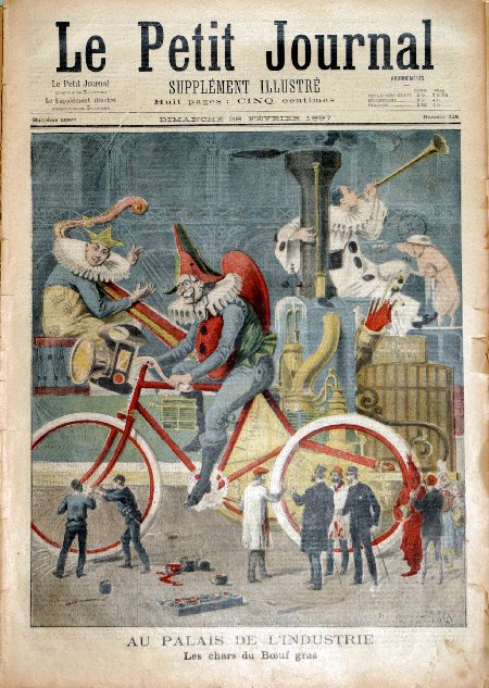 journal Le petit journal illustré Au Palais de l'industrie. Les chars du boeuf gras.