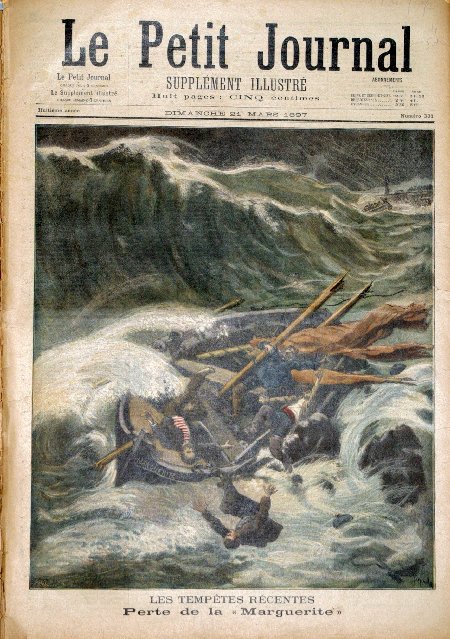 journal Le petit journal illustré Les tempêtes récentes. Perte de la 'Marguerite'.