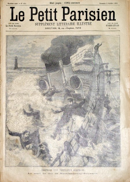 journal Le petit Parisien illustré Naufrage d'un torpilleur allemand. La mort du Duc de Mecklembourg-Schwerin.