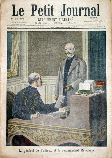journal Le petit journal illustré Le Général de Pellieux et le Commandant Esterhazy.