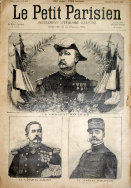 journal Le petit Parisien illustré Le Général Saussier. Le Général Jamont. Le Général Zurlinden.