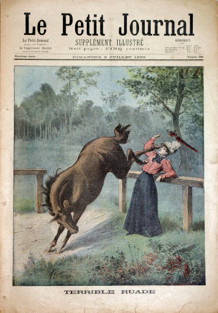 journal Le petit journal illustré Terrible ruade.