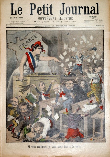 journal Le petit journal illustré Si vous continuez, je vous mets tous à la porte!!! 