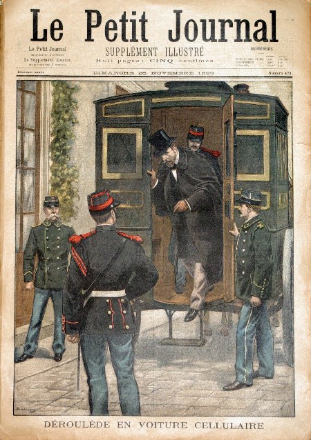 journal Le petit journal illustré Déroulède en voiture cellulaire.