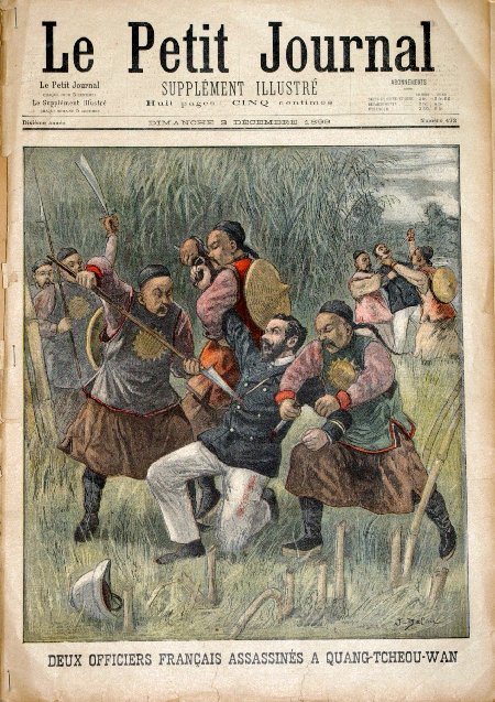 journal Le petit journal illustré Deux officiers Français assassinés à Quang-Tcheou-Wan.