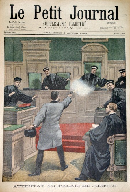 journal Le petit journal illustré Attentat au Palais de Justice.